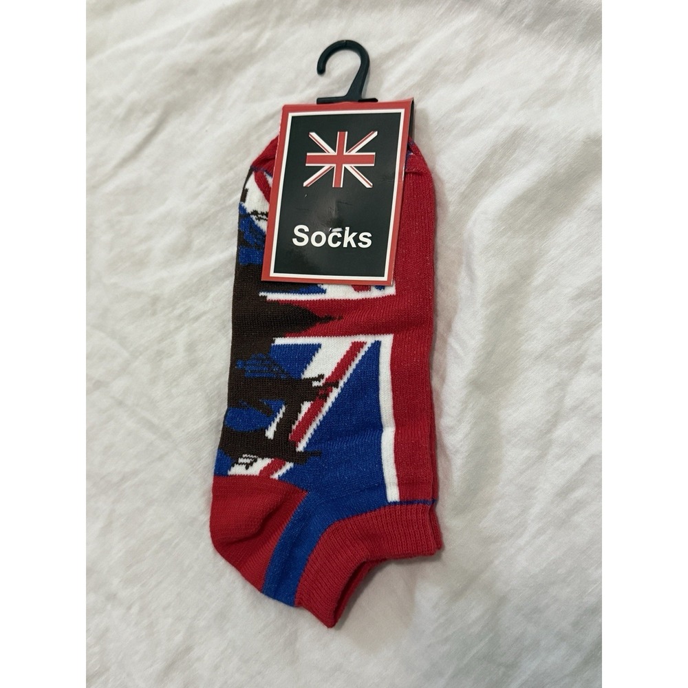 NEW London Horizon Union Jack Flag Ankle Socks UK Size 4-7 US Womens 6.5-9.5